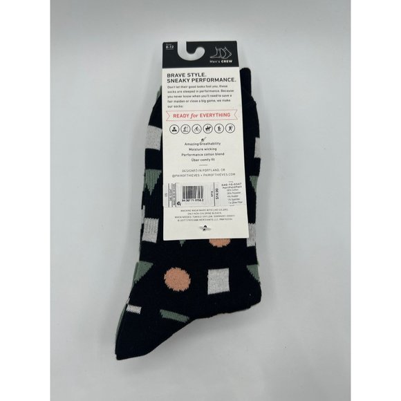 Pair of Thieves Men's Crew Socks 3pk - Green/Pink 8-12 - Picture 4 of 4